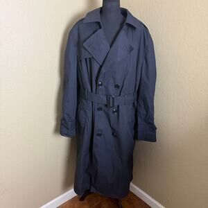 Vintage DLA Garrison Collection Men’s 46R Black Military Trench Coat Liner